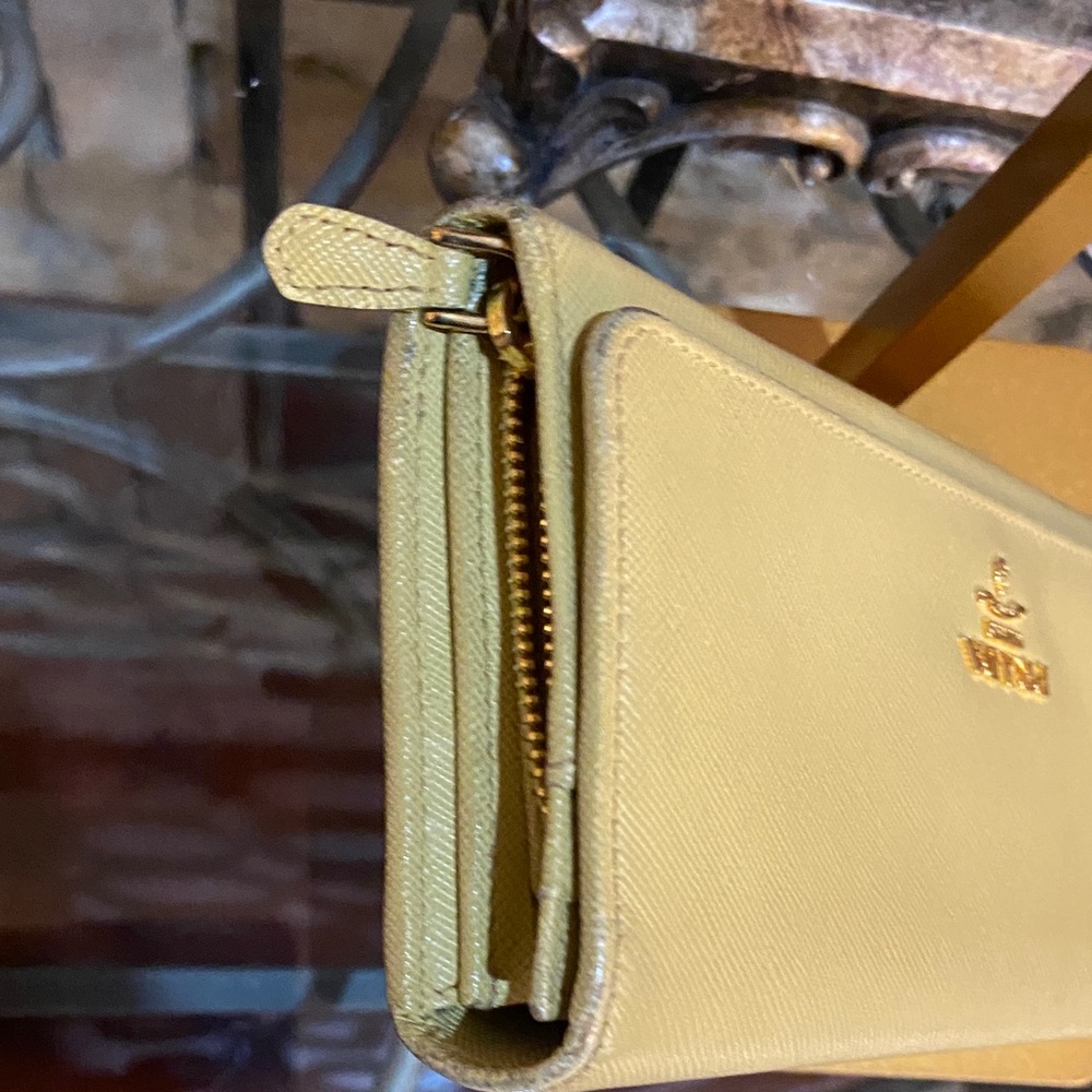 Prada Long Light Yellow Wallet - image 5